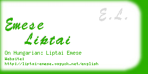 emese liptai business card